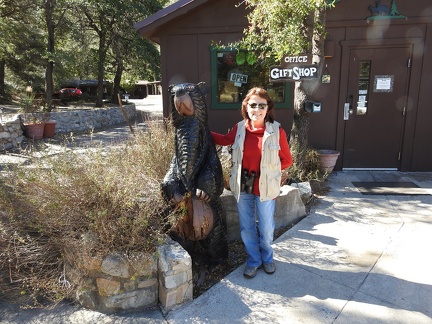 ML with bear at Santa Rita Lodge