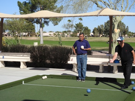 Bob playing bocce