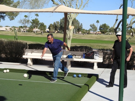 Jeff playing bocce